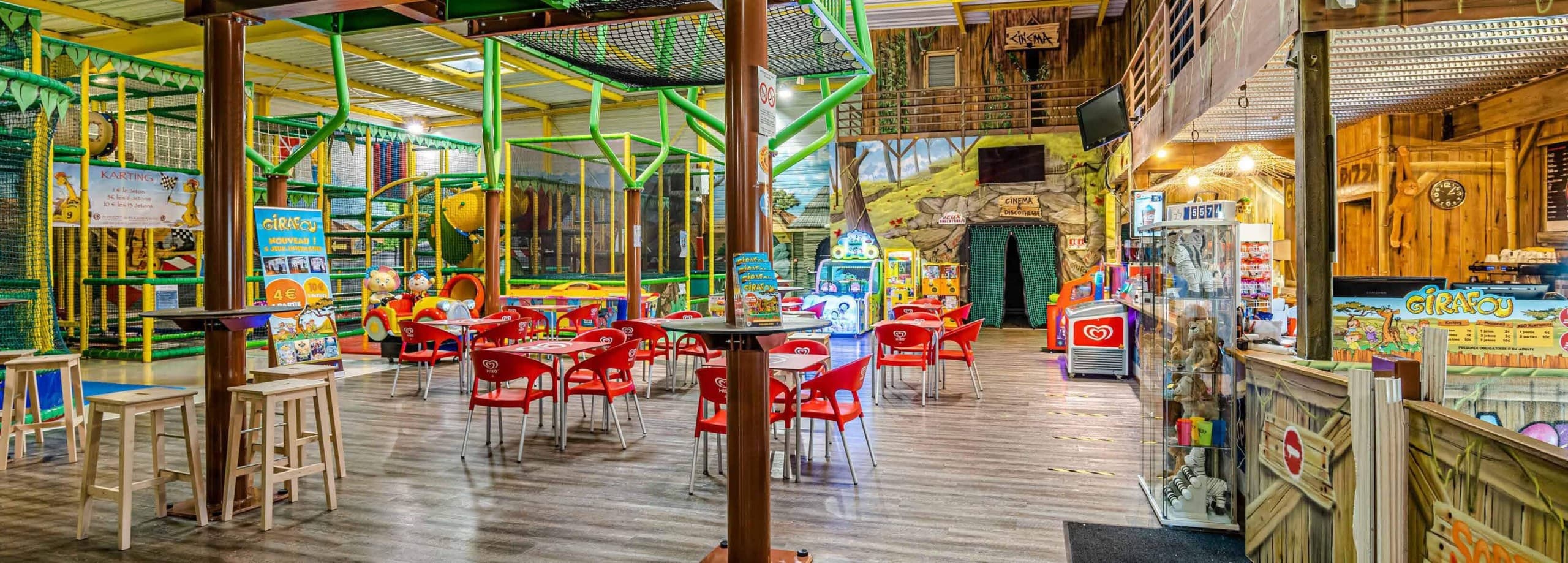L’espace restauration du parc Girafou